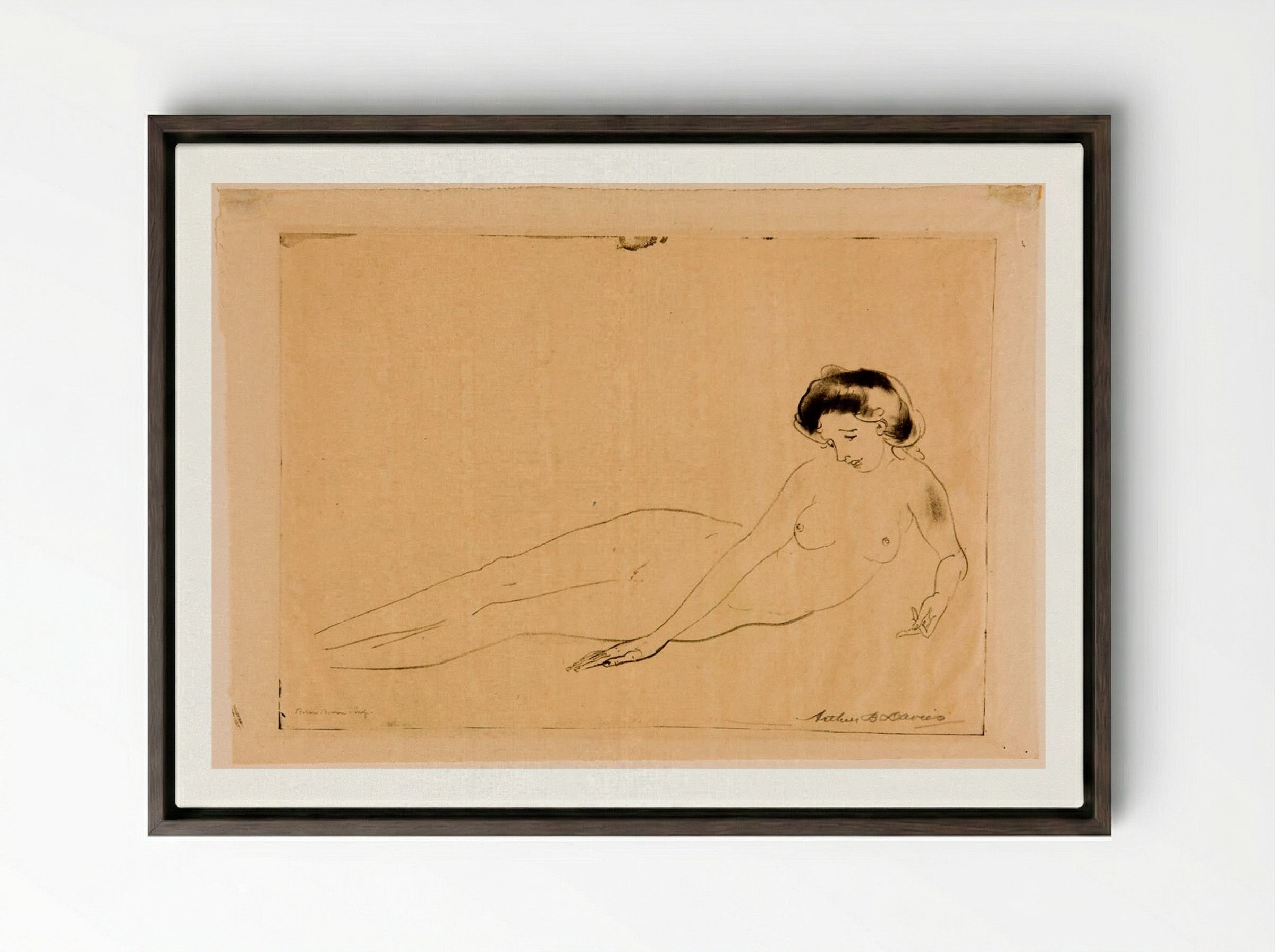 Stream of Silver - Arthur Bowen Davies - Framed Canvas Dark Wood