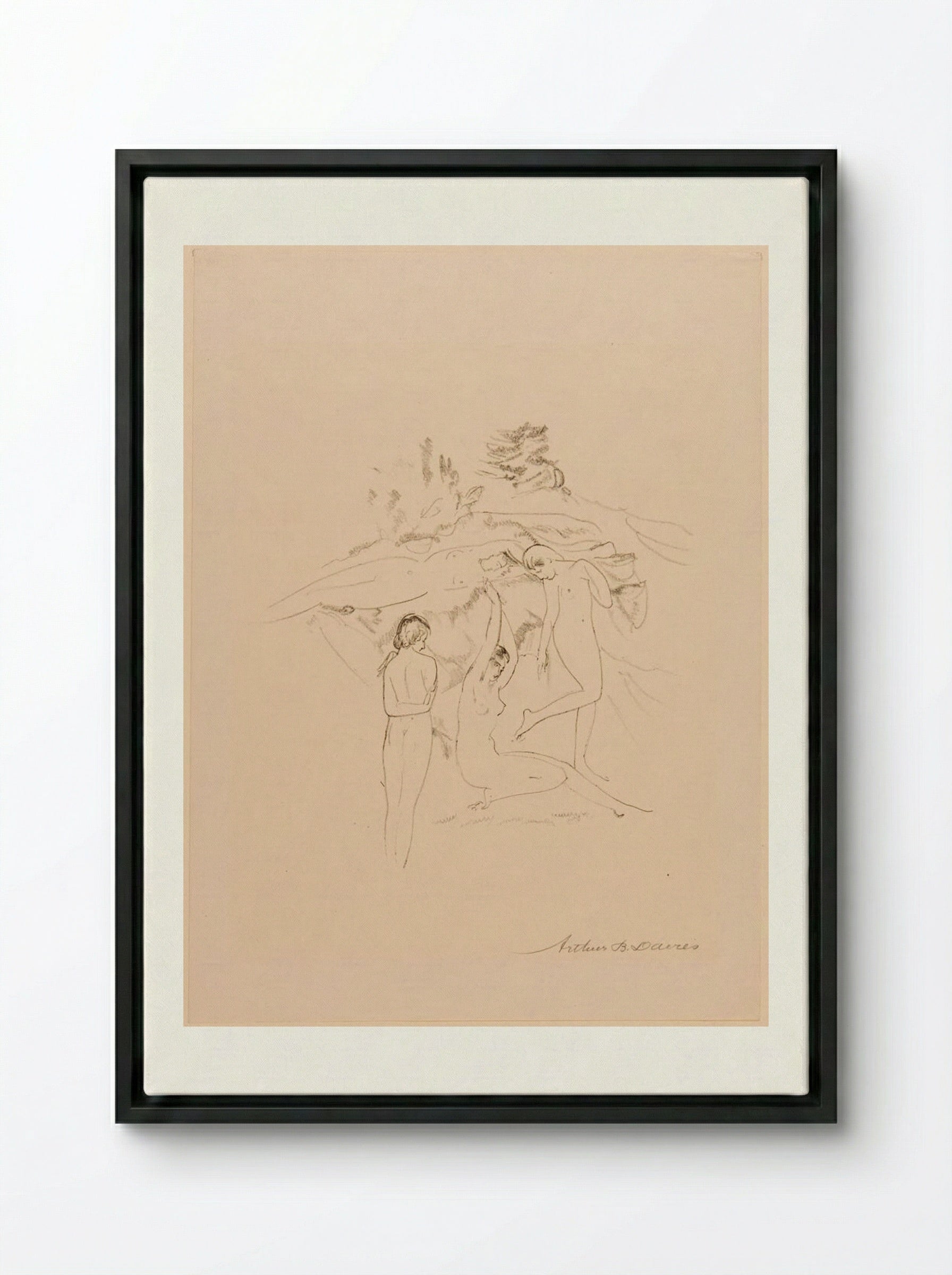 Morning Quiet - Arthur Bowen Davies - Framed Canvas Black