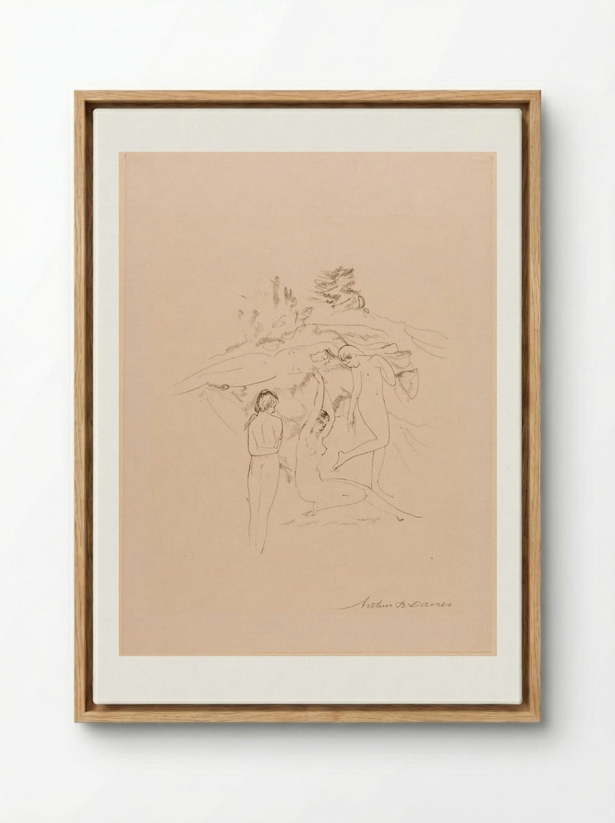 Morning Quiet - Arthur Bowen Davies - Framed Canvas Wood