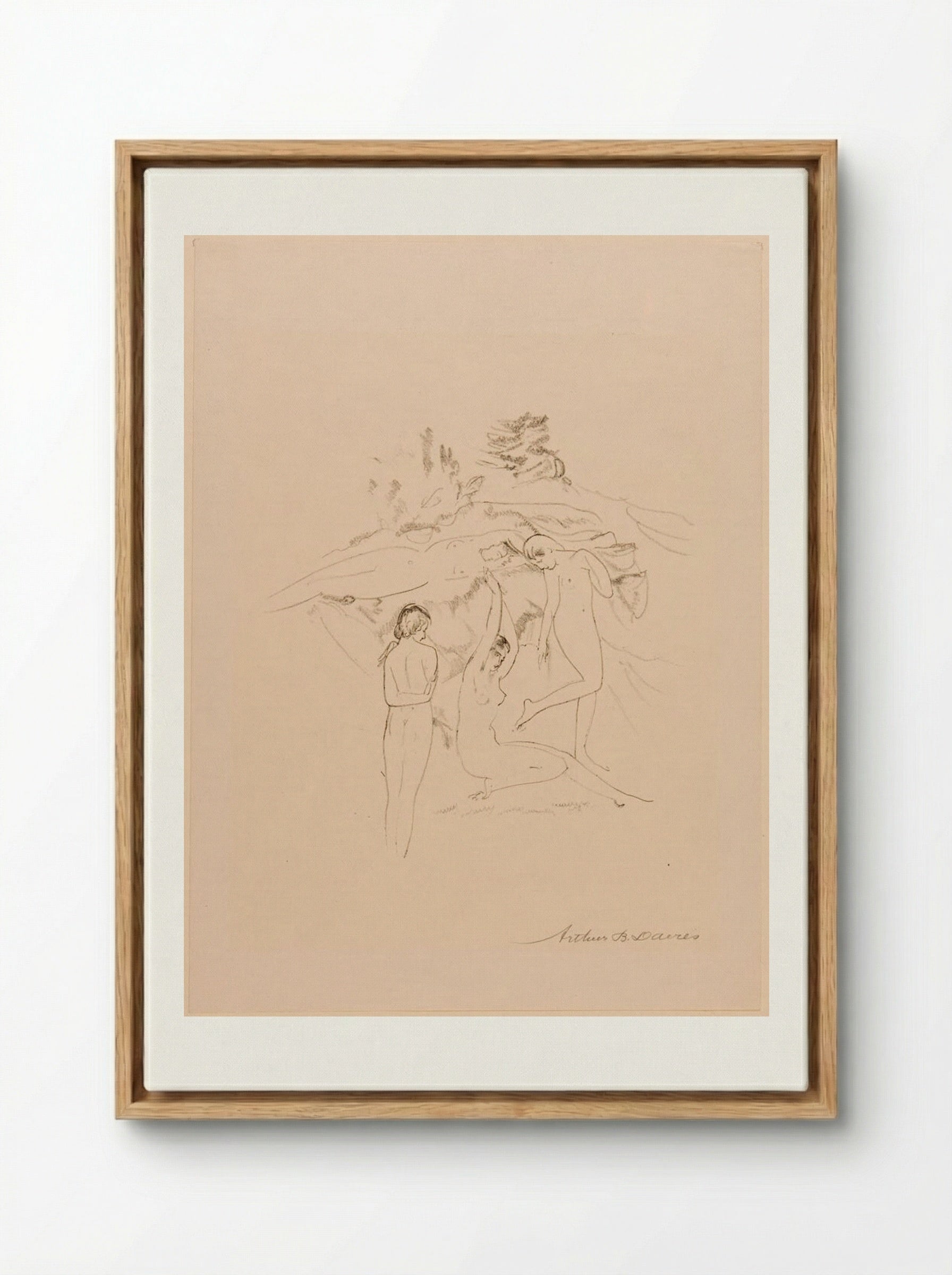 Morning Quiet - Arthur Bowen Davies - Framed Canvas Wood