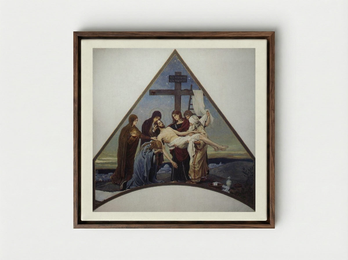 Deposition - Viktor Vasnetsov - Framed Canvas Dark Wood