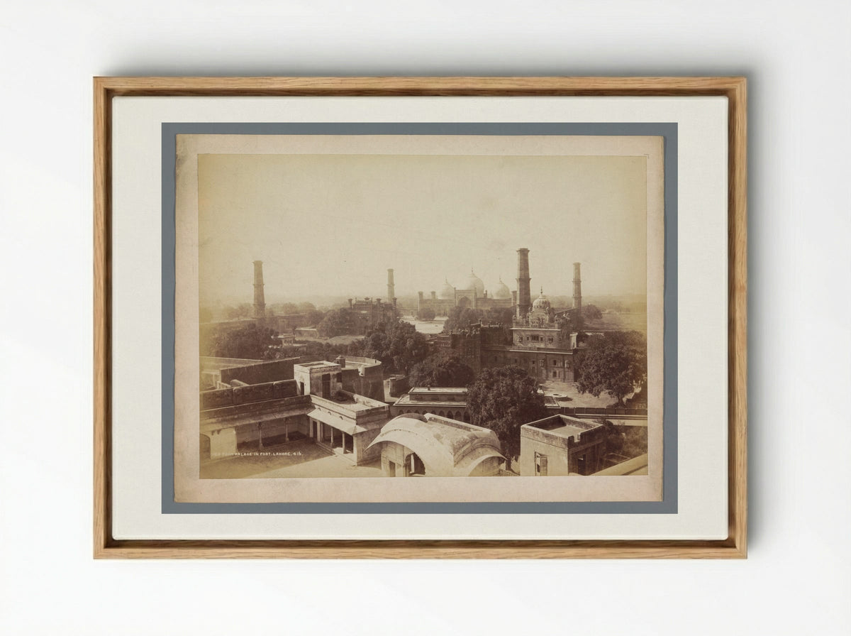 View from Palace in Fort Lahore - Samuel Bourne - Framed Canvas Wood