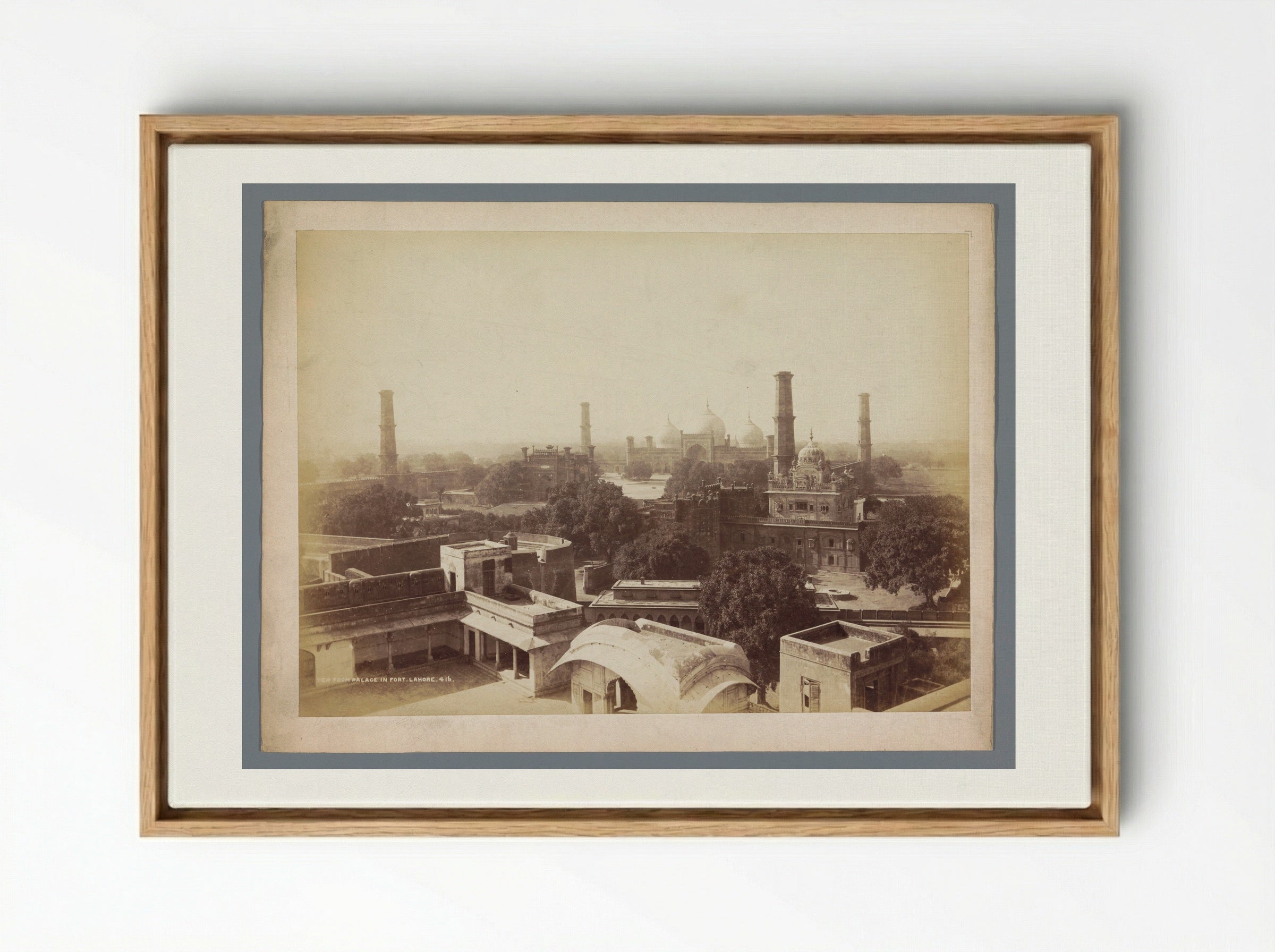 View from Palace in Fort Lahore - Samuel Bourne - Framed Canvas Wood