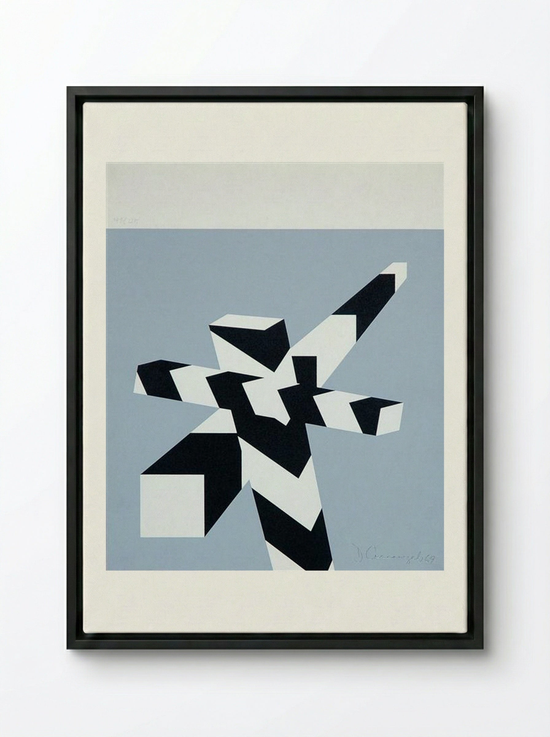 April - Allan D'Arcangelo - Framed Canvas Black