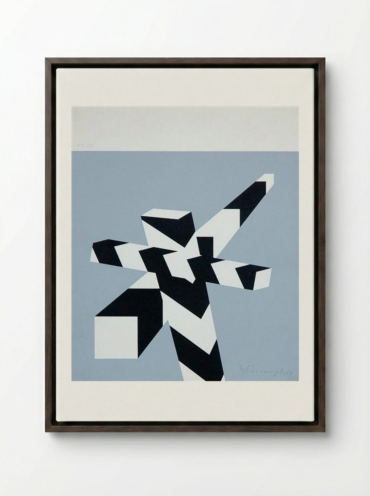 April - Allan D'Arcangelo - Framed Canvas Dark Wood