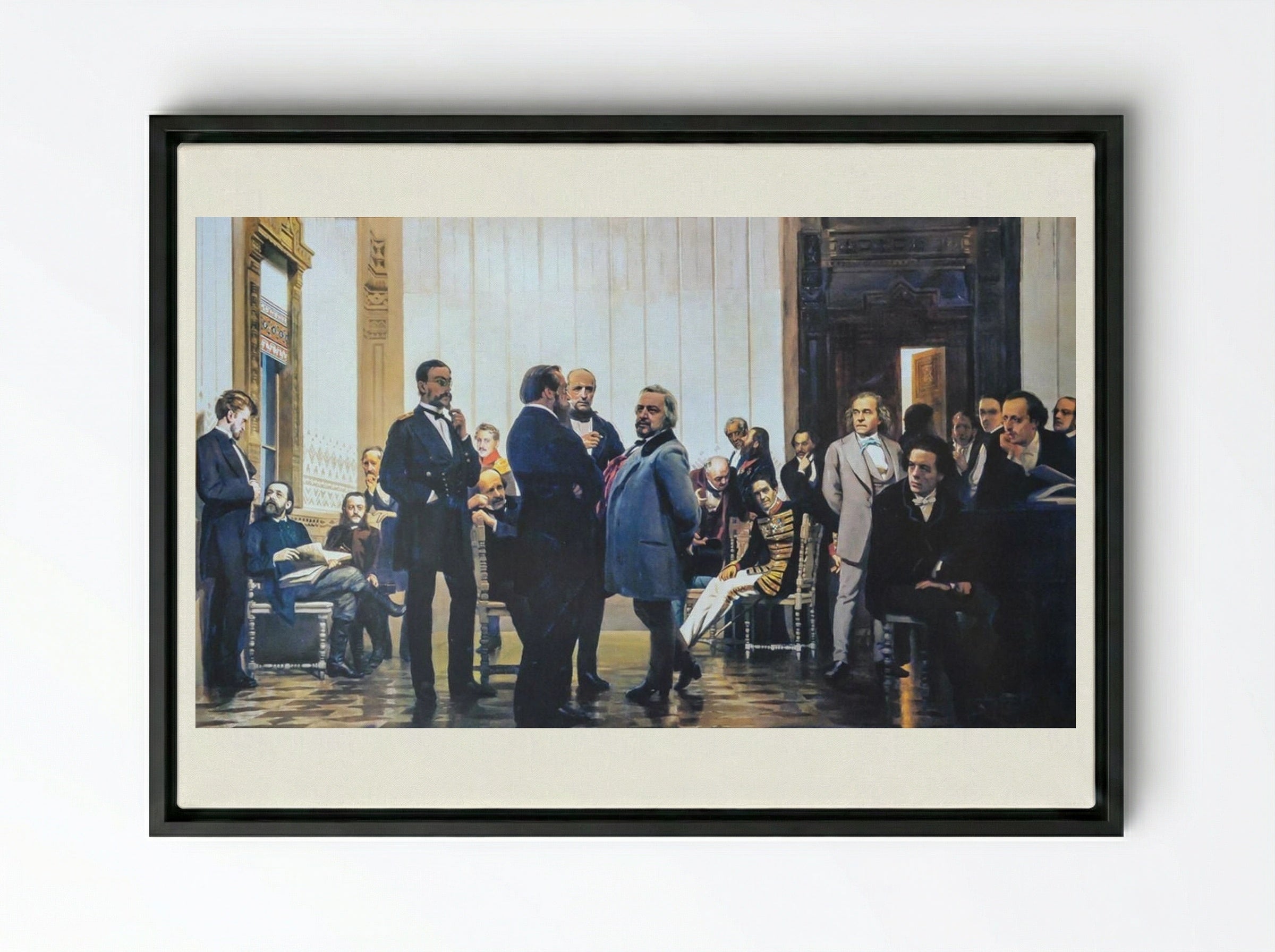 Slavic Composers - Ilya Repin - Framed Canvas Black