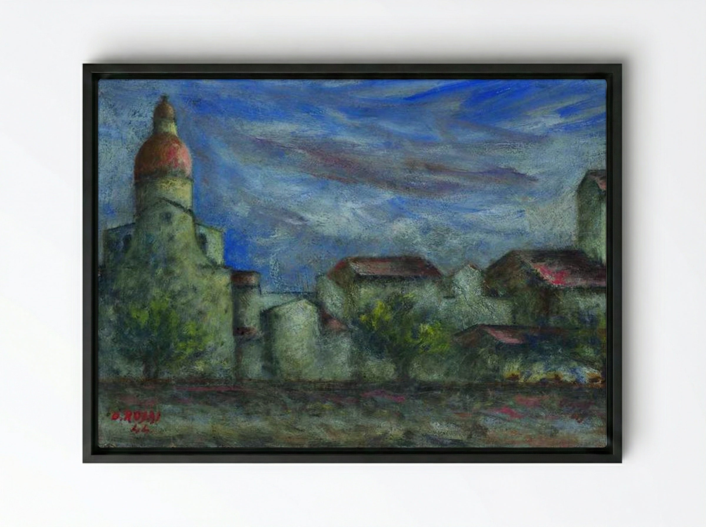 Chiesa del Cestello - Ottone Rosai - Framed Canvas Black