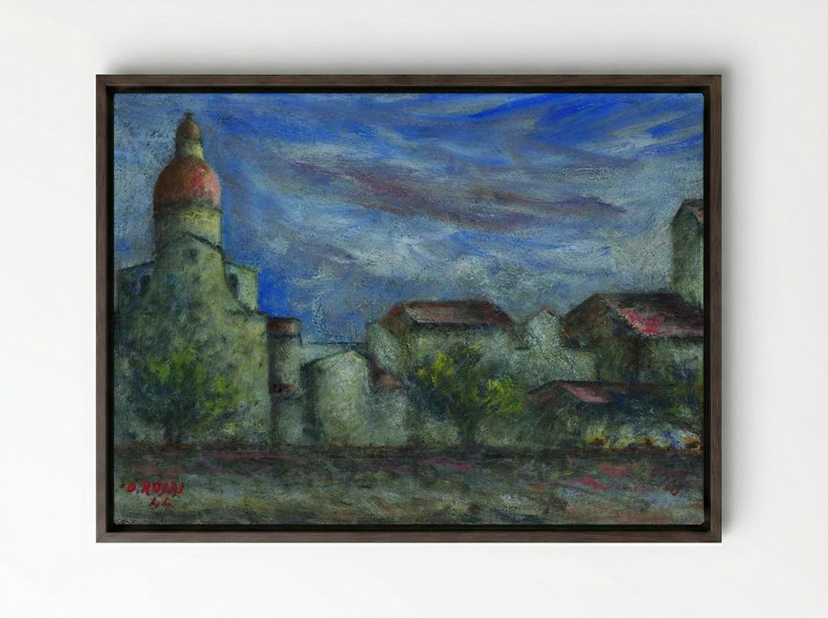 Chiesa del Cestello - Ottone Rosai - Framed Canvas Dark Wood
