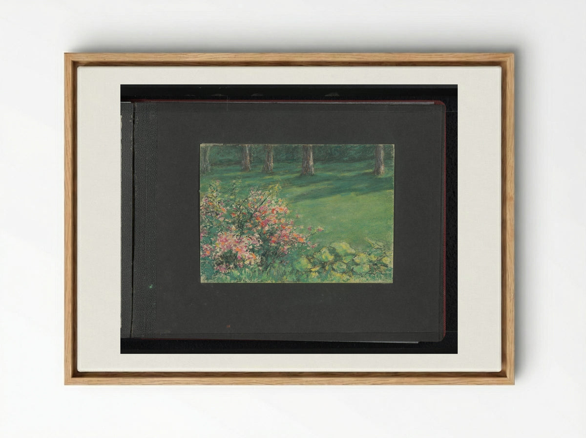 Veld met bloemen en bomen - Carel Nicolaas Storm van 's-Gravesande - Framed Canvas Wood