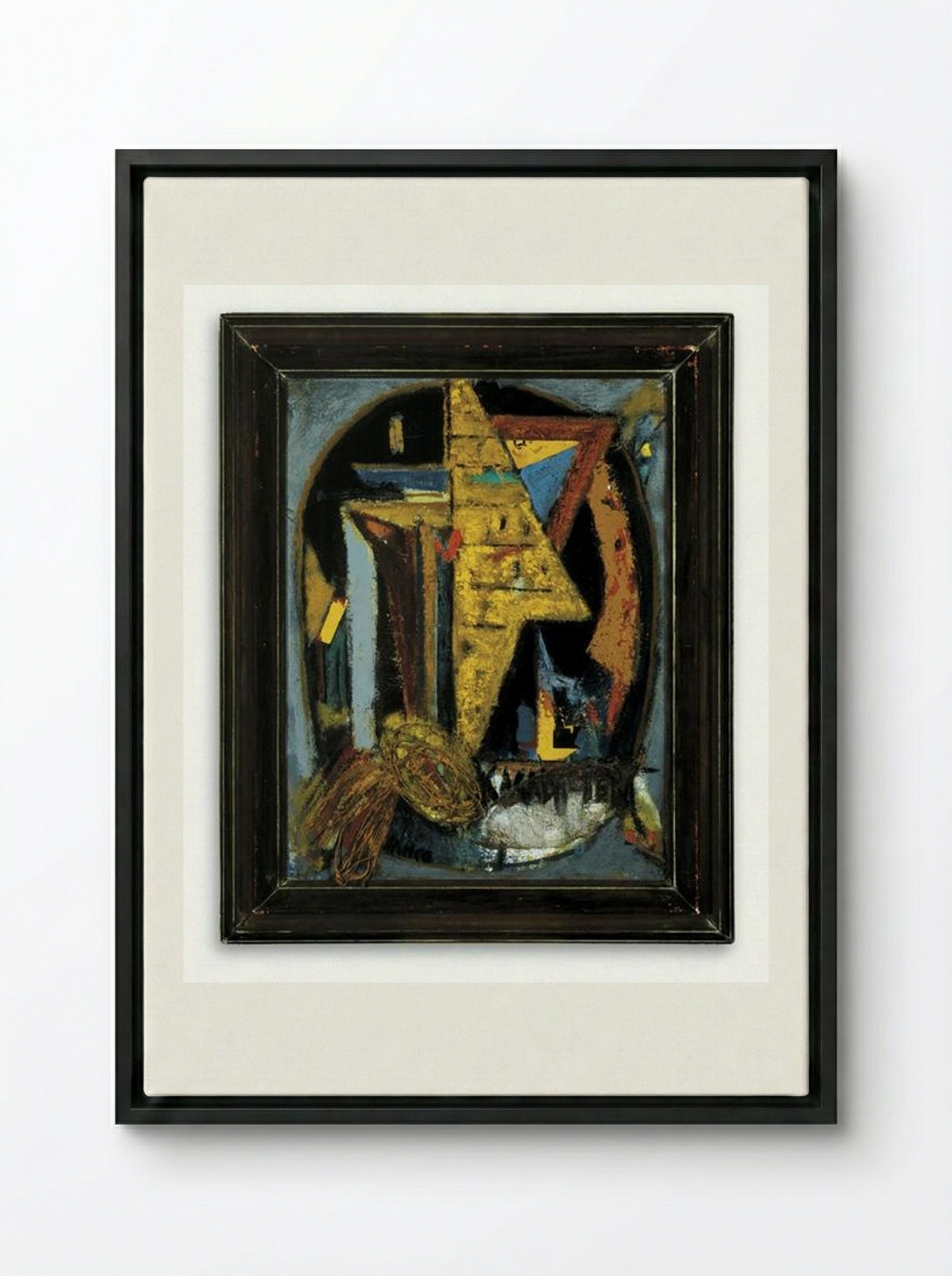Trophé - Marcel Janco - Framed Canvas Black