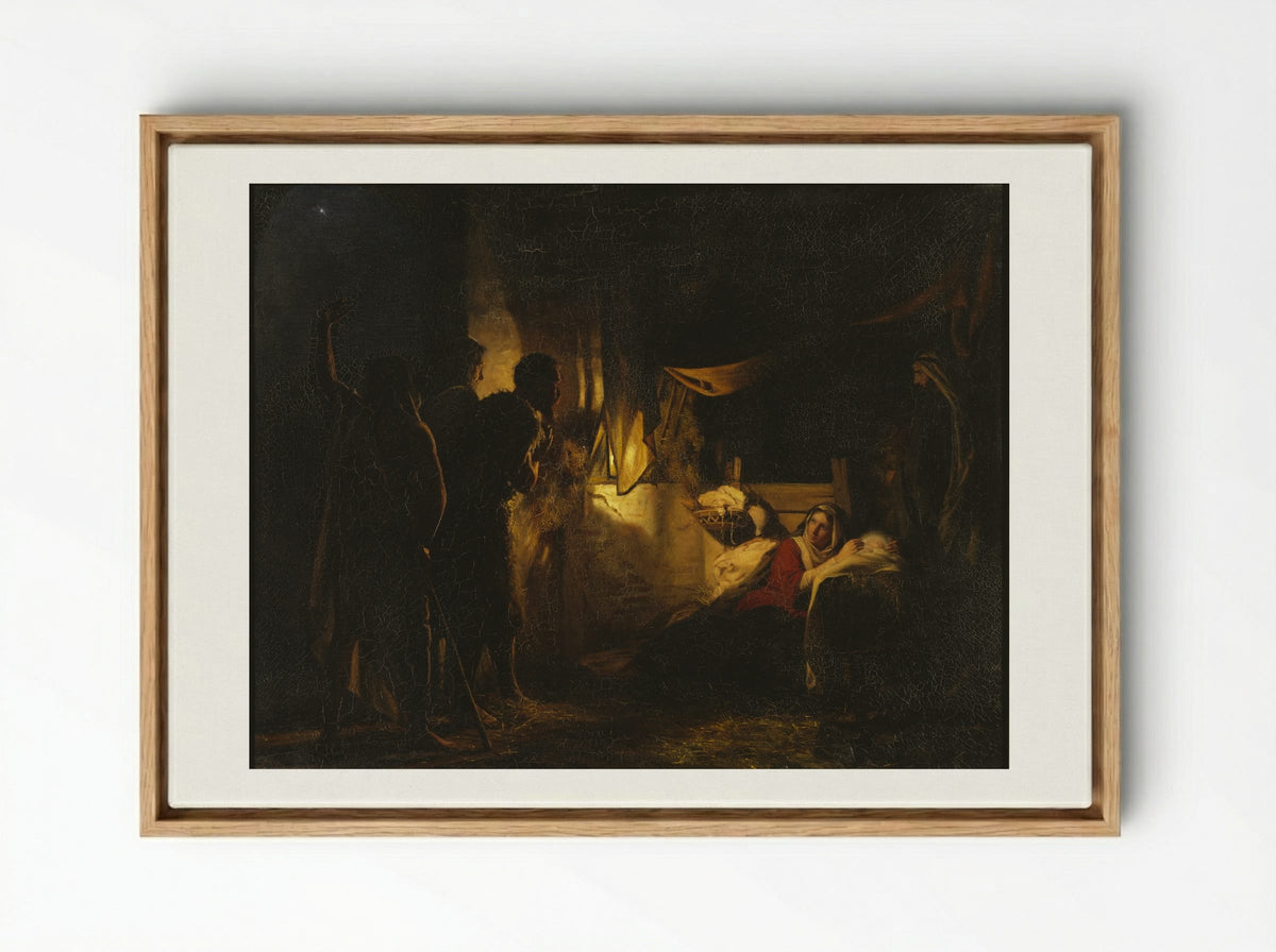 The Nativity - Carl Bloch - Framed Canvas Wood