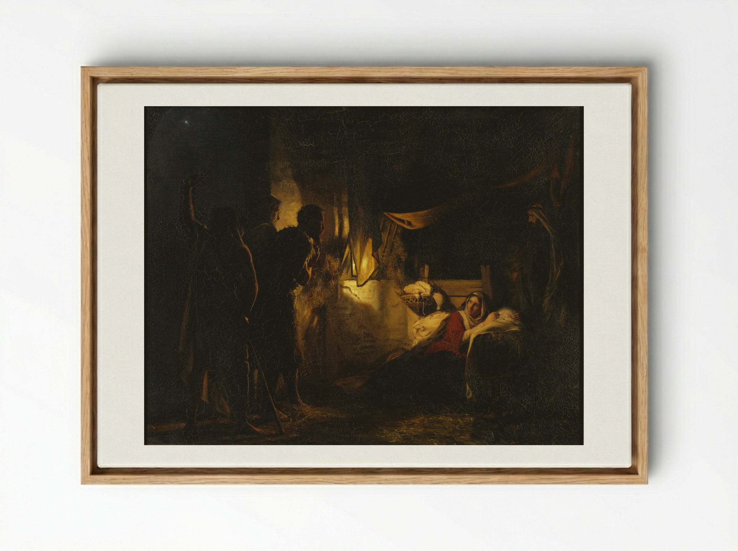 The Nativity - Carl Bloch - Framed Canvas Wood