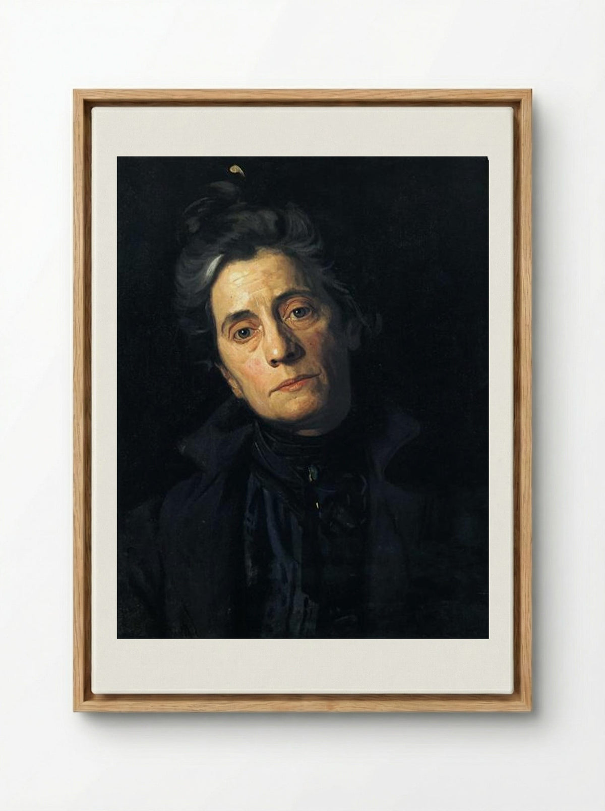 Portrait of Susan MacDowell Eakins - Thomas Eakins - Framed Canvas Wood