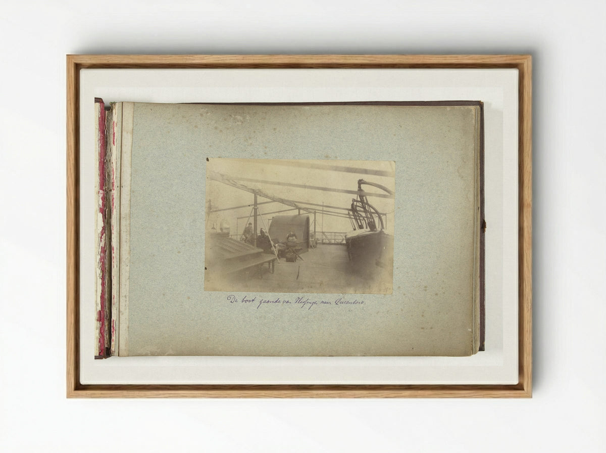 Dek van de boot tussen Vlissingen en Queensborough - Henry Pauw van Wieldrecht - Framed Canvas Wood