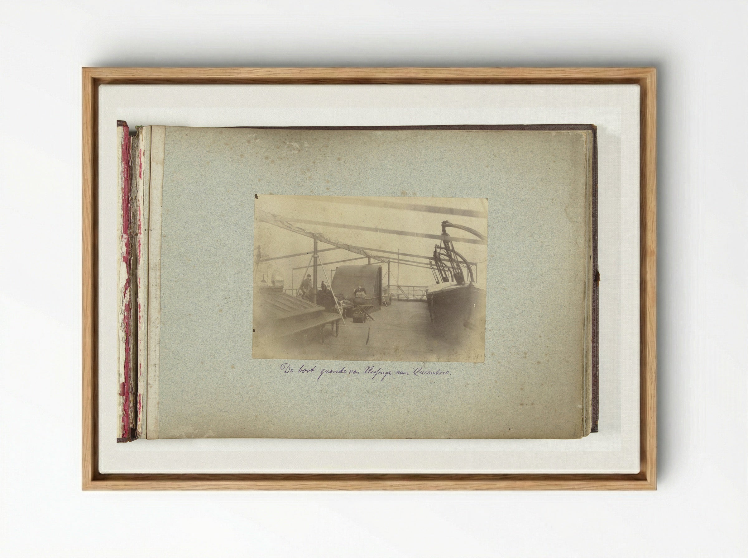 Dek van de boot tussen Vlissingen en Queensborough - Henry Pauw van Wieldrecht - Framed Canvas Wood
