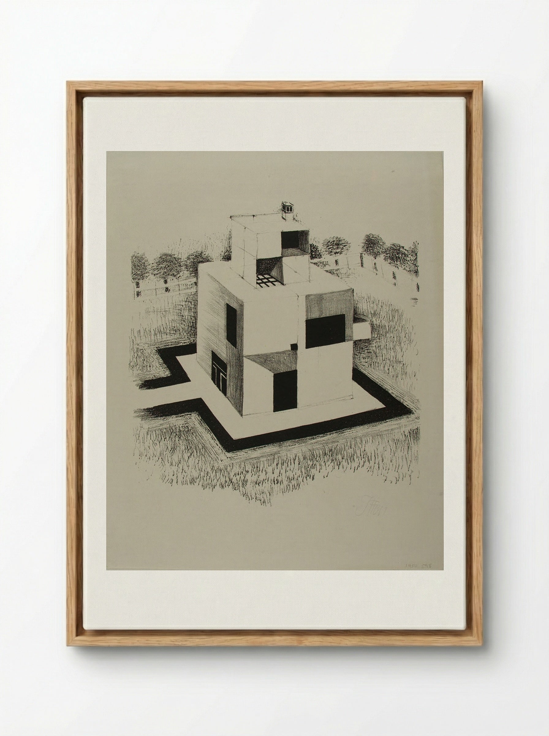 House of the White Man - Johannes Itten - Framed Canvas Wood