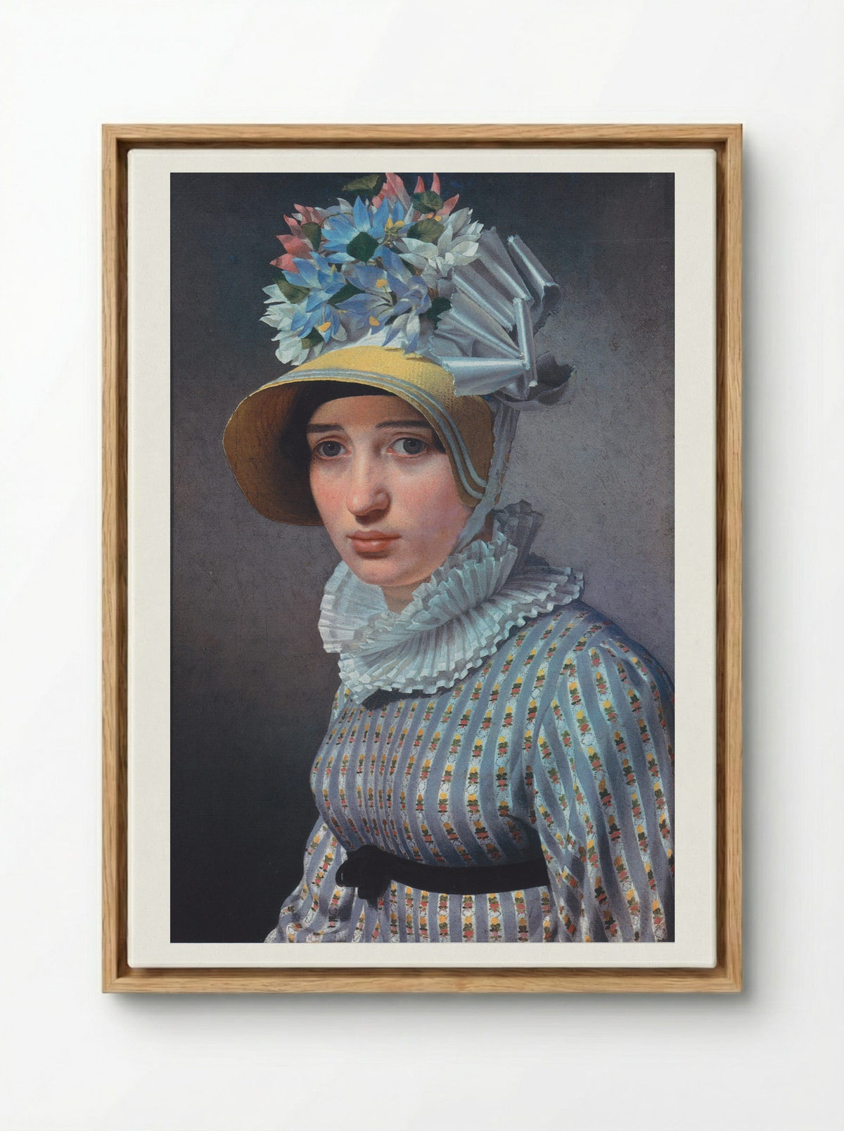 Portrait of Anna Maria Magnani - Christoffer Wilhelm Eckersberg - Framed Canvas Wood