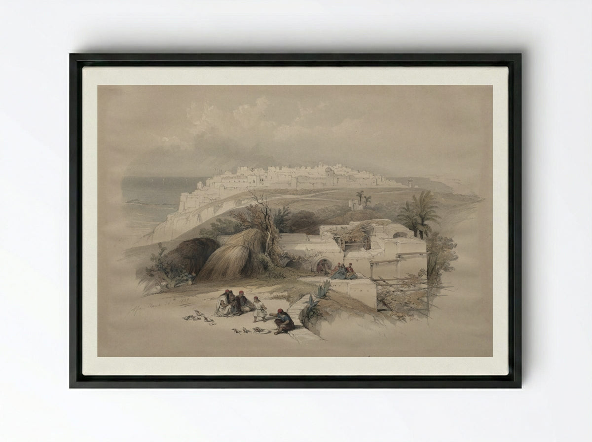 Jaffa - David Roberts - Framed Canvas Black