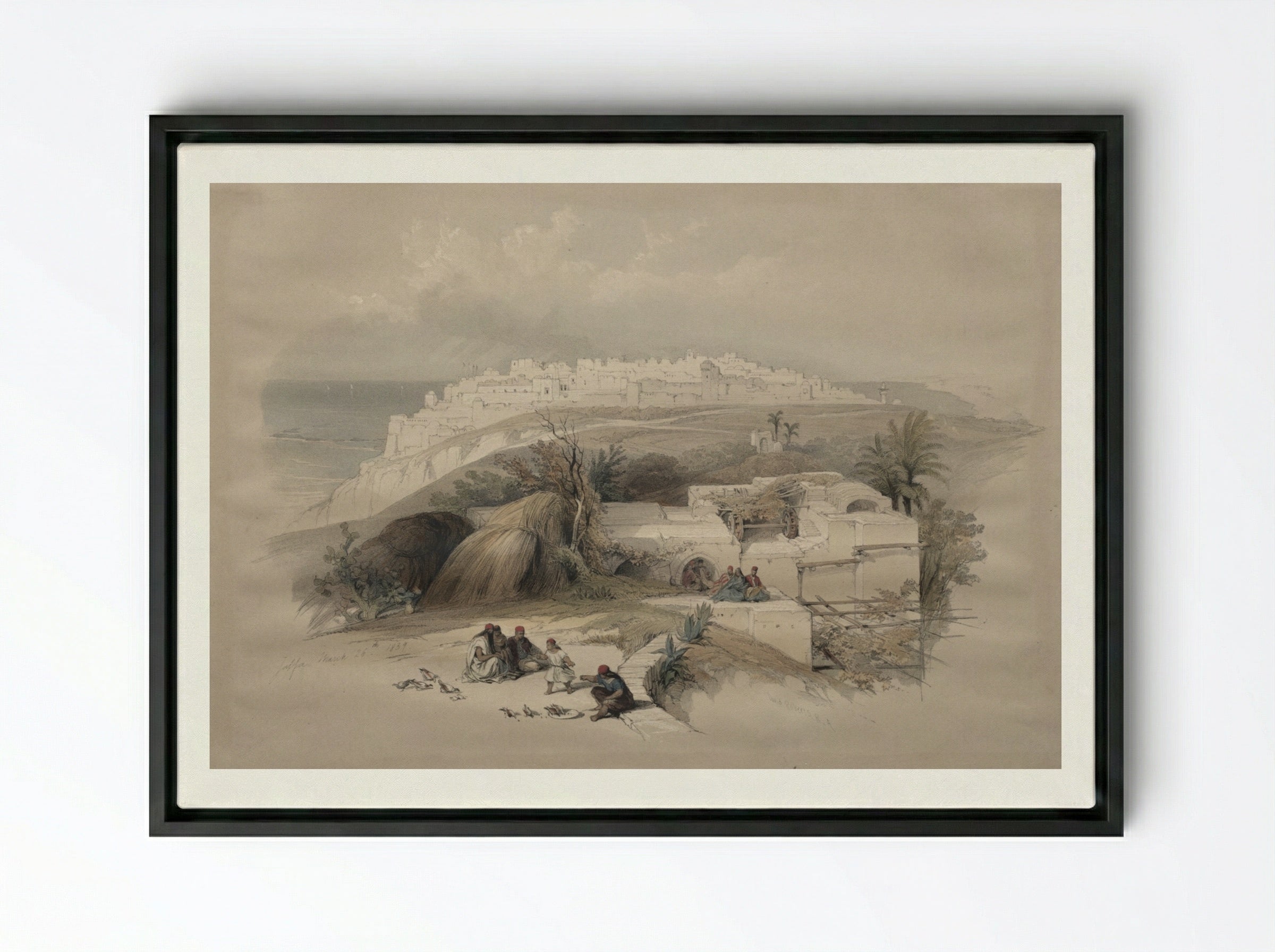 Jaffa - David Roberts - Framed Canvas Black