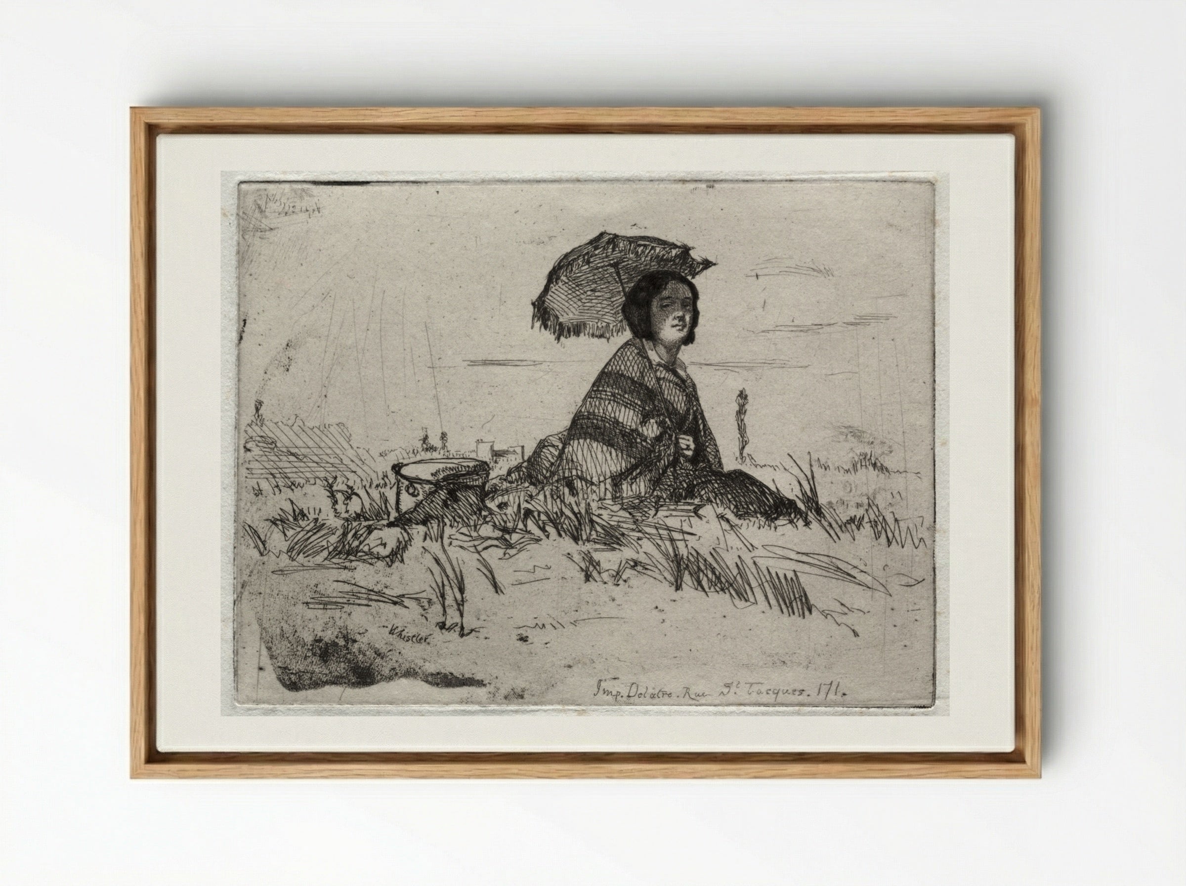 En Plein Soleil - James McNeill Whistler - Framed Canvas Wood