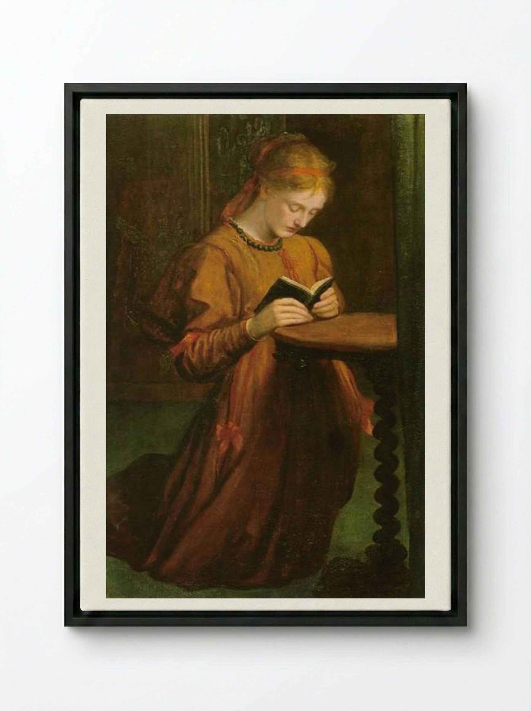 May Prinsep - George Frederick Watts - Framed Canvas Black
