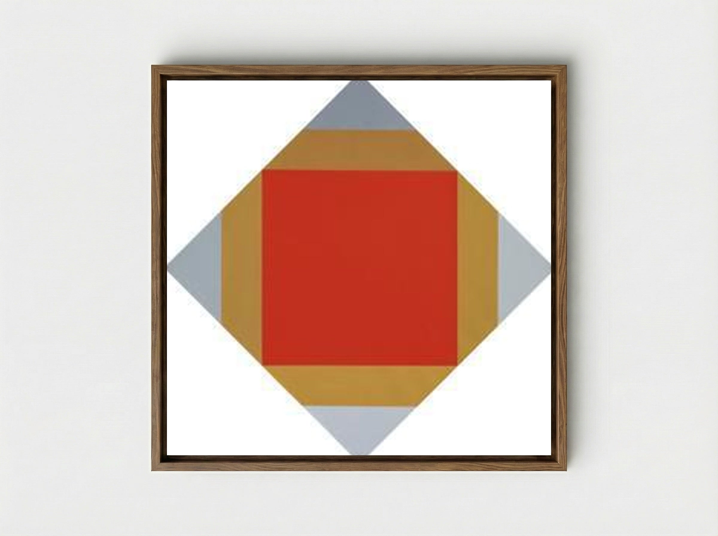 Red Nuclear - Max Bill - Framed Canvas Wood