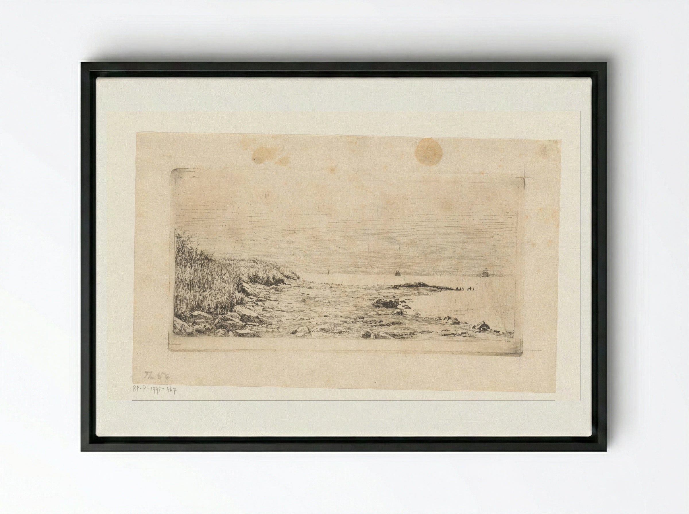 Duin aan zee - Carl Bloch - Framed Canvas Black