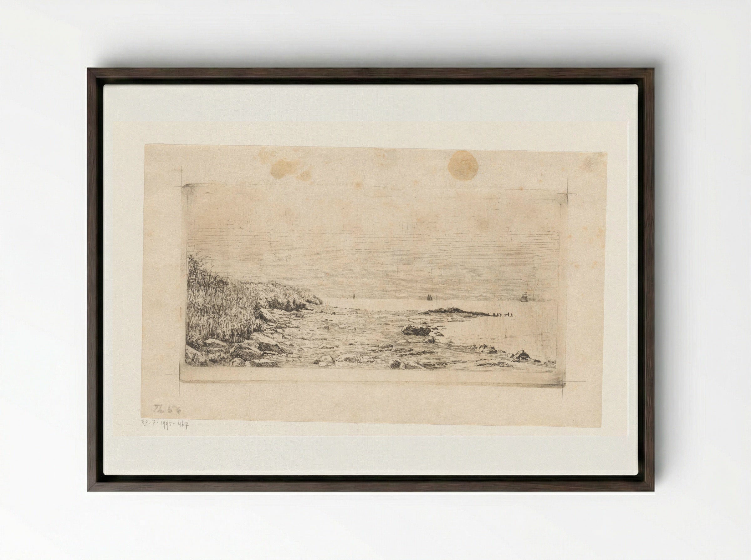 Duin aan zee - Carl Bloch - Framed Canvas Dark Wood