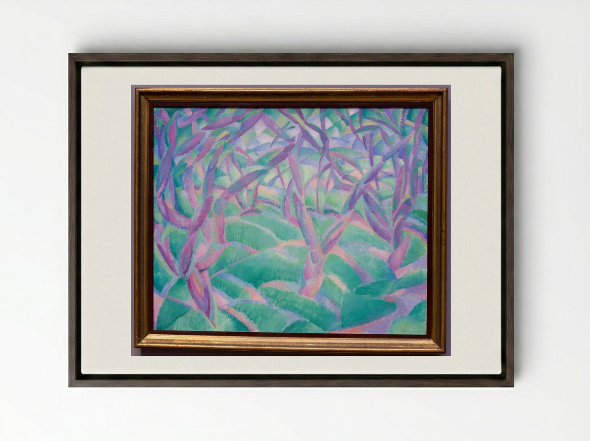 Trees in the Woods - Leo Gestel - Framed Canvas Dark Wood