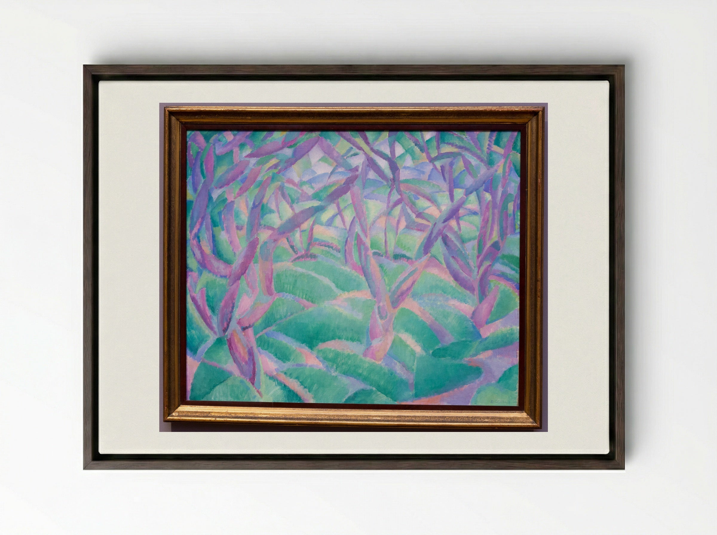 Trees in the Woods - Leo Gestel - Framed Canvas Dark Wood