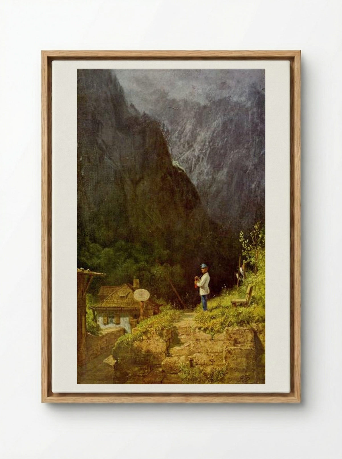 Tyrolean Toll House - Carl Spitzweg - Framed Canvas Wood
