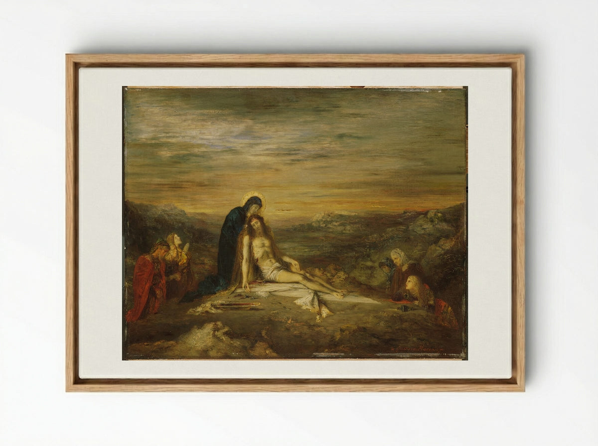 The Pietà - Gustave Moreau - Framed Canvas Wood