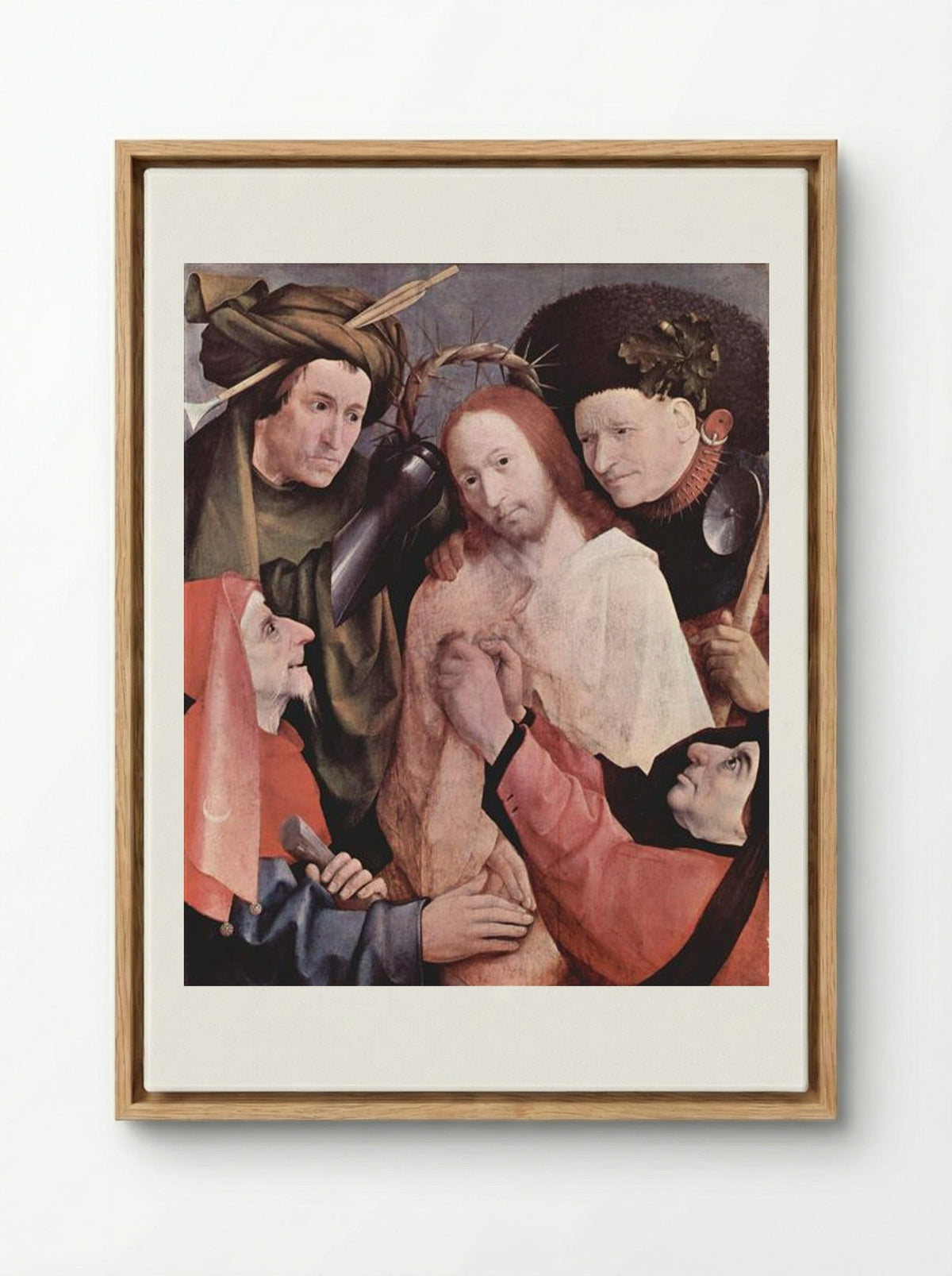 Crowning with Thorns - Hieronymus Bosch - Framed Canvas Wood