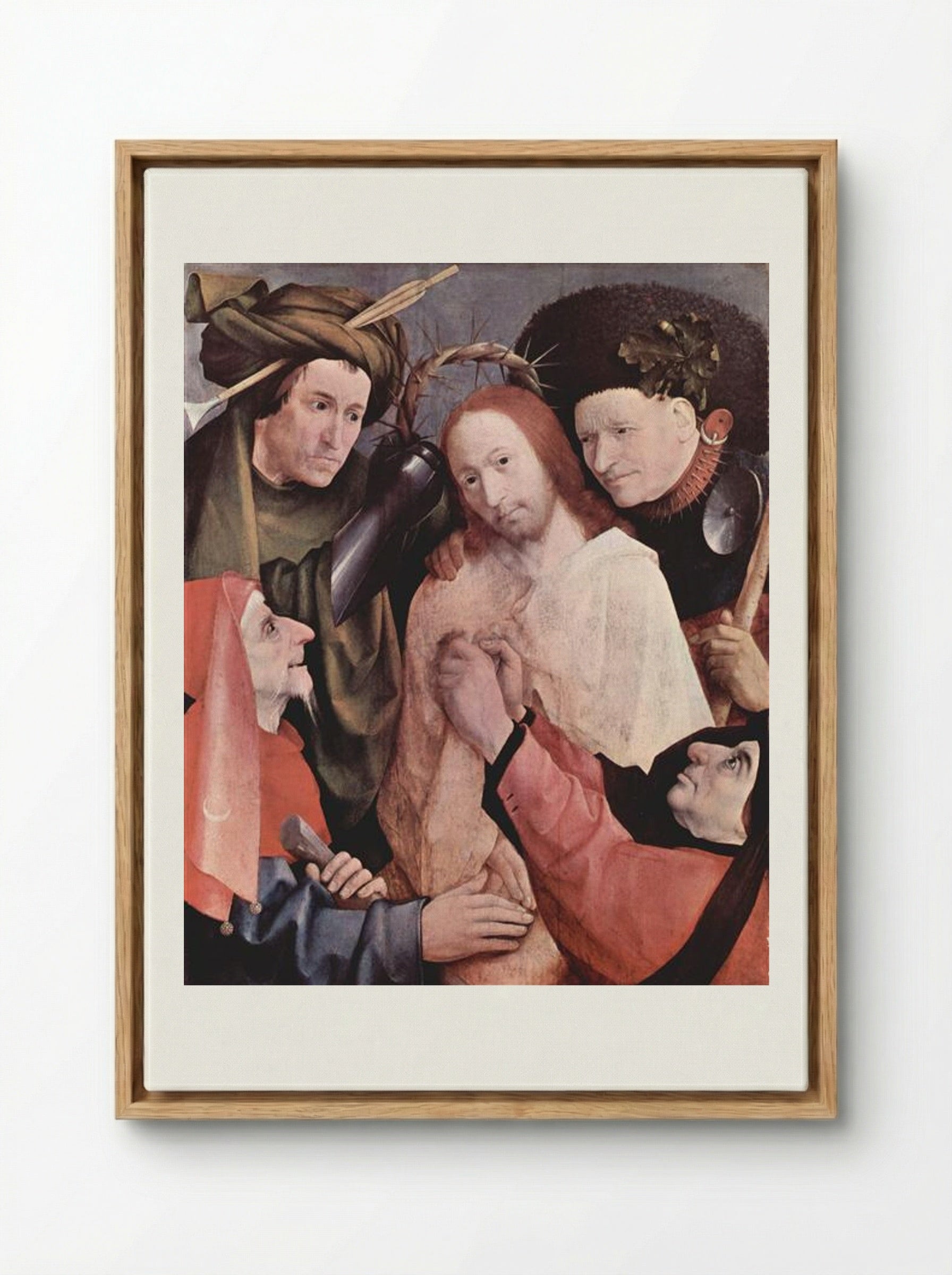 Crowning with Thorns - Hieronymus Bosch - Framed Canvas Wood
