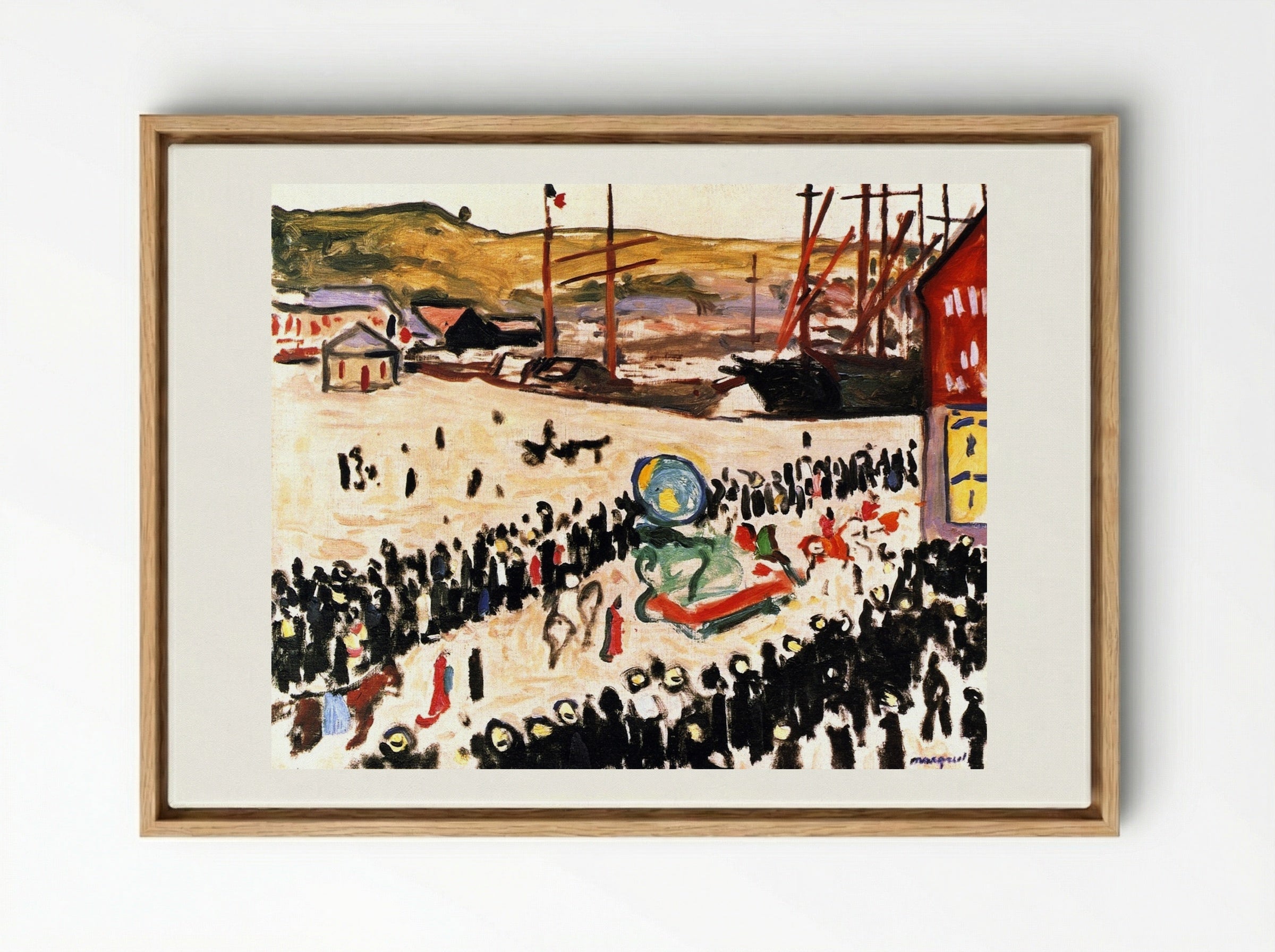 Carnival on the Beach - Albert Marquet - Framed Canvas Wood