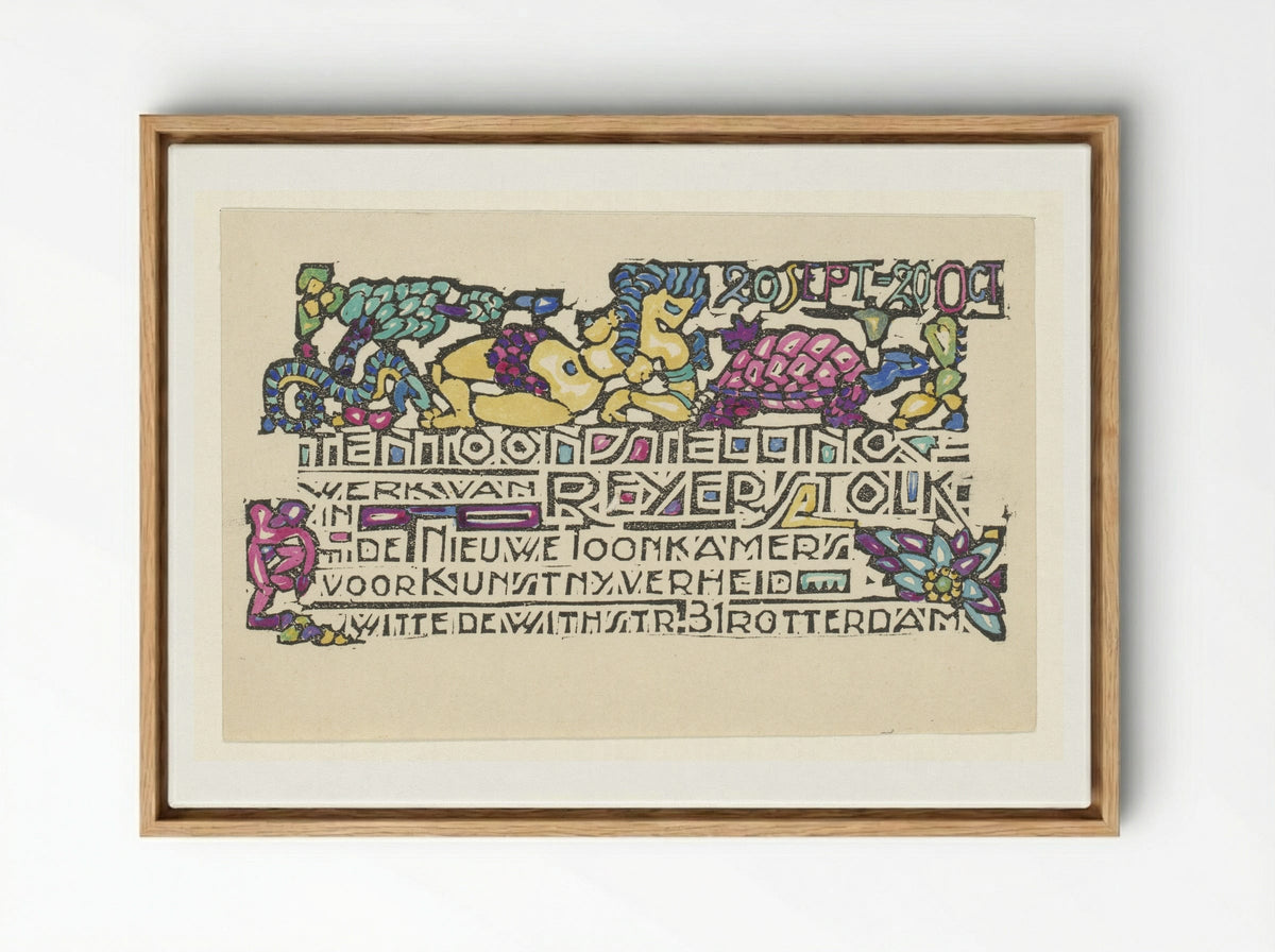 Exhibition Poster for De Nieuwe Toonkamer - Reijer Stolk - Framed Canvas Wood