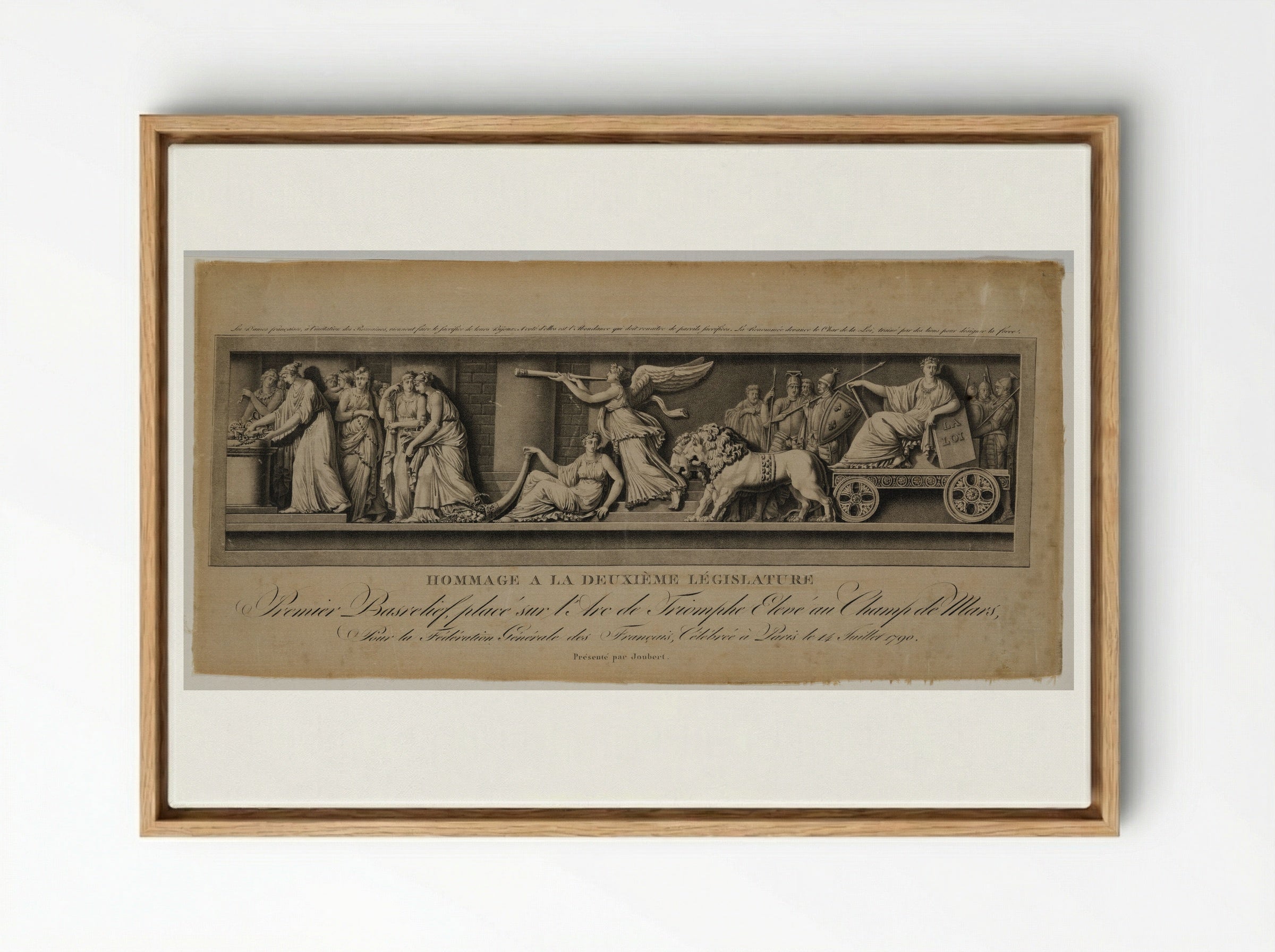 Homage to the Second Legislature - Jean Baptiste Lucien - Framed Canvas Wood