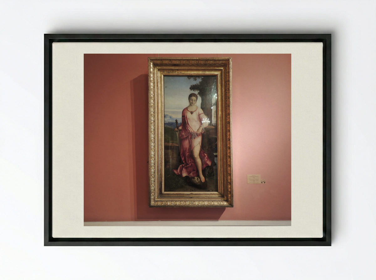 Judith - Giorgione - Framed Canvas Black