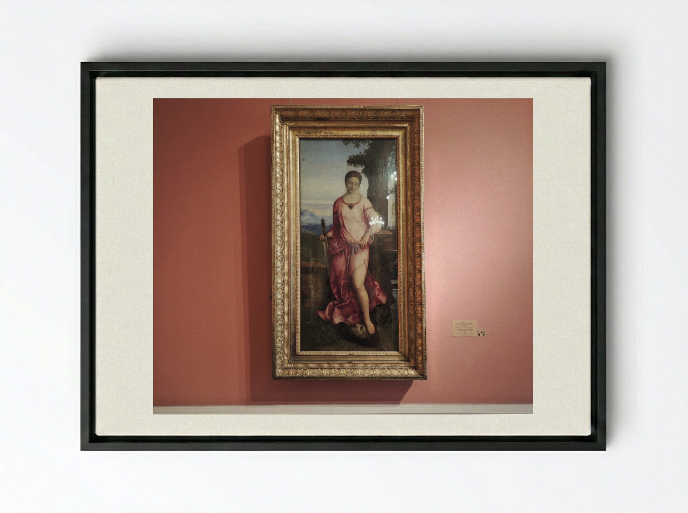 Judith - Giorgione - Framed Canvas Black