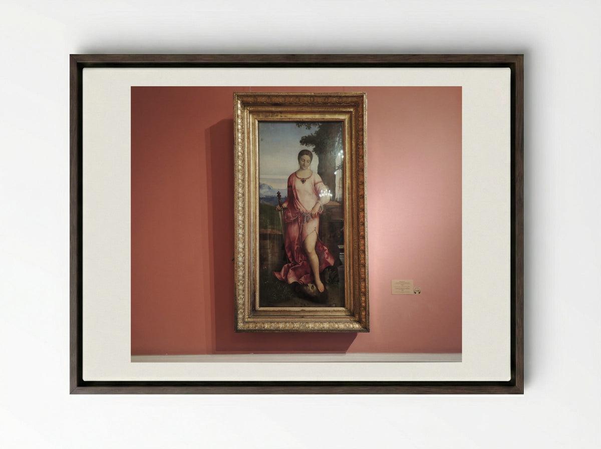 Judith - Giorgione - Framed Canvas Dark Wood