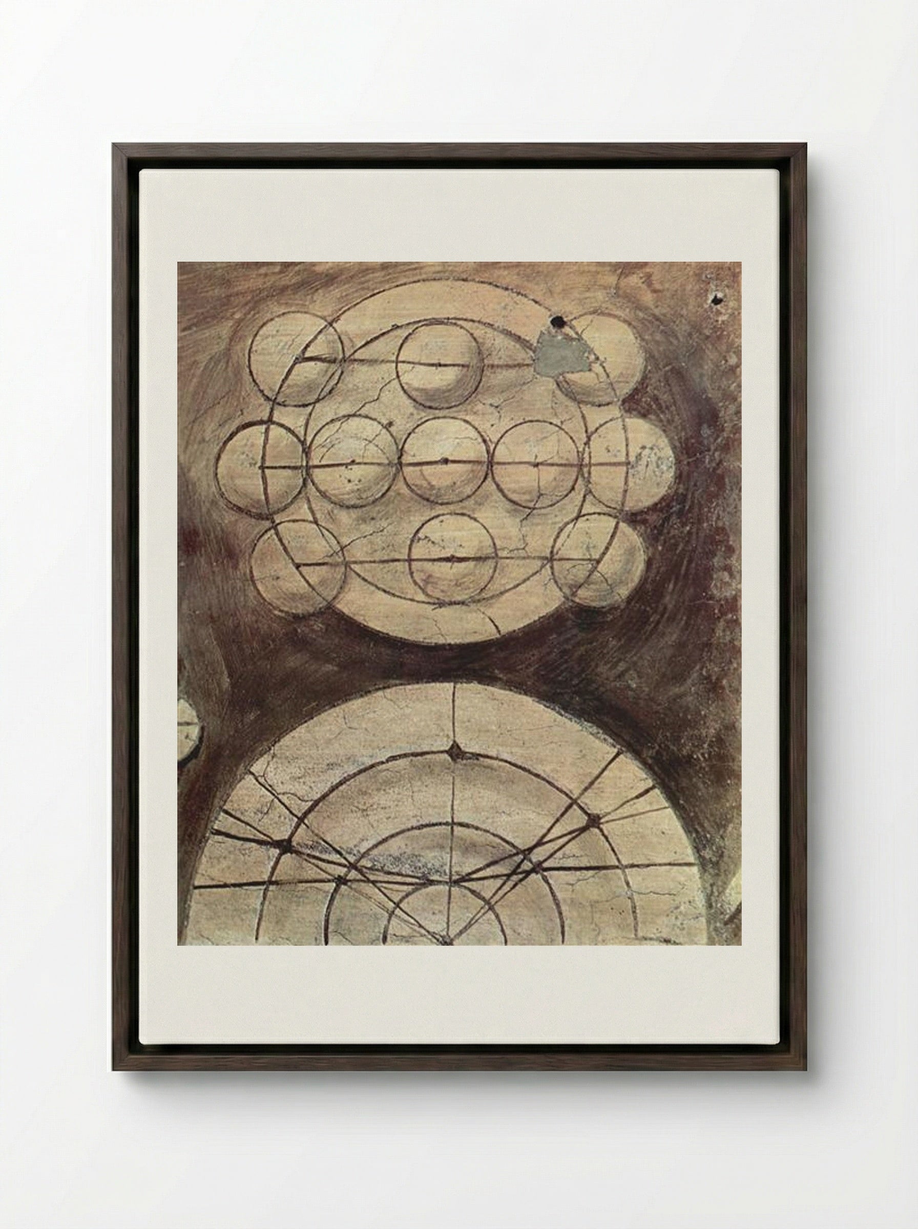 Arithmetic - Giorgione - Framed Canvas Dark Wood