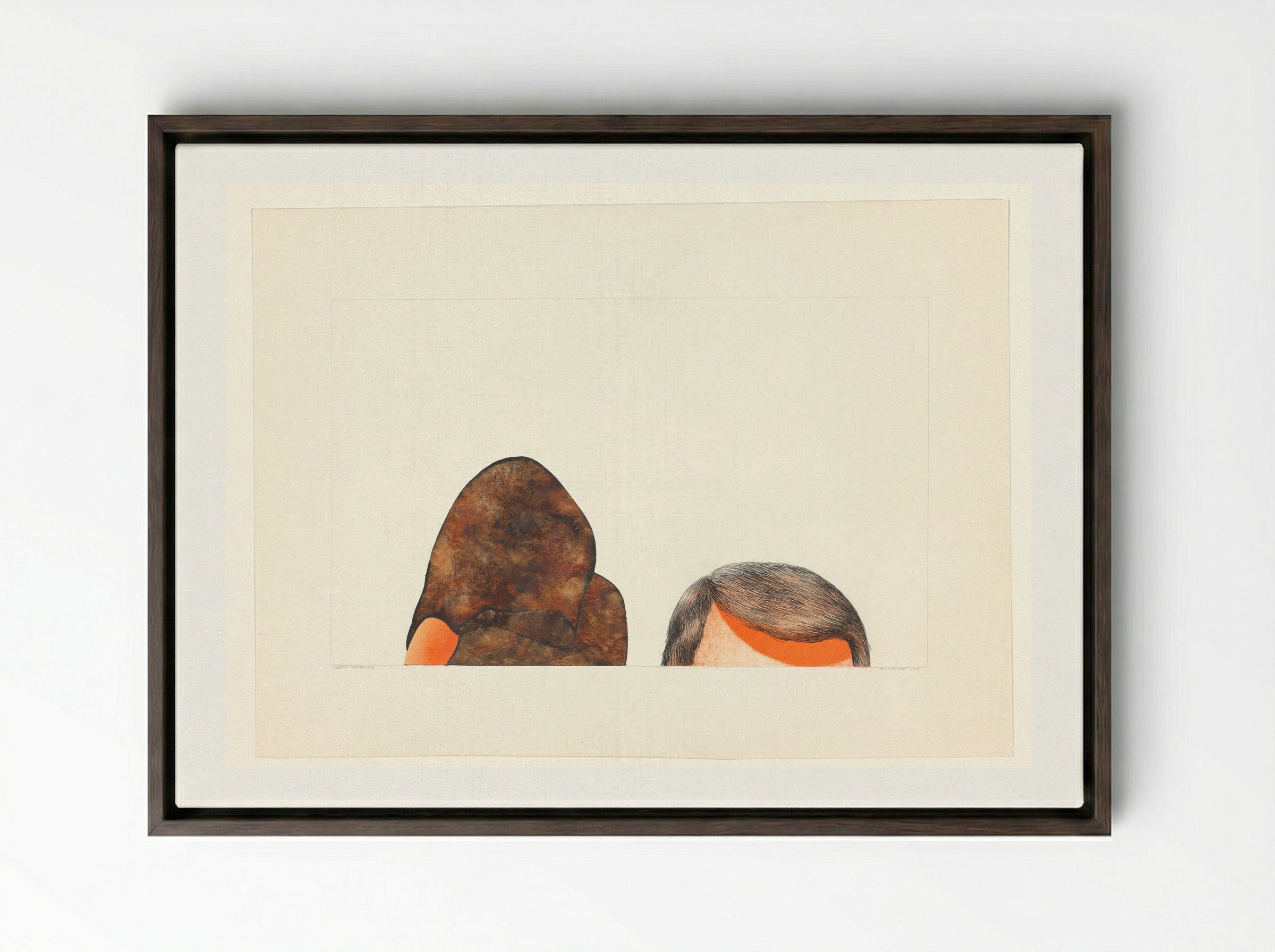 Modern zelfportret - Erik Andriesse - Framed Canvas Dark Wood