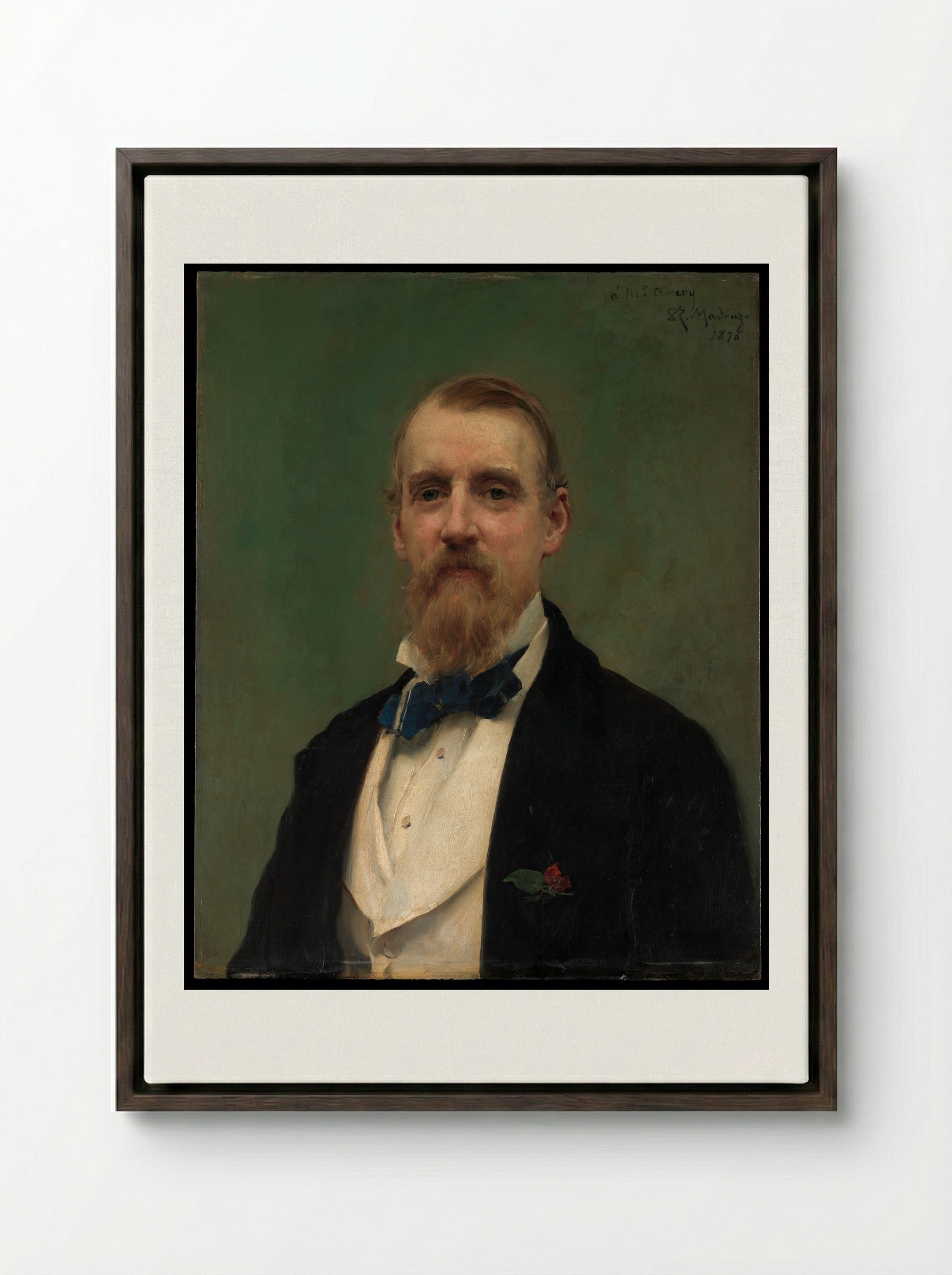 Samuel P. Avery - Raimundo de Madrazo y Garreta - Framed Canvas Dark Wood