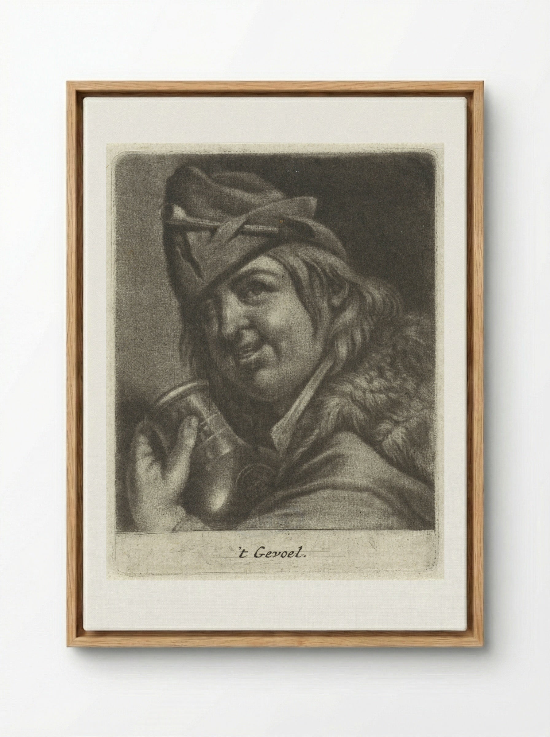 Het Gevoel (Sense of Touch) - Jacob Toorenvliet - Framed Canvas Wood