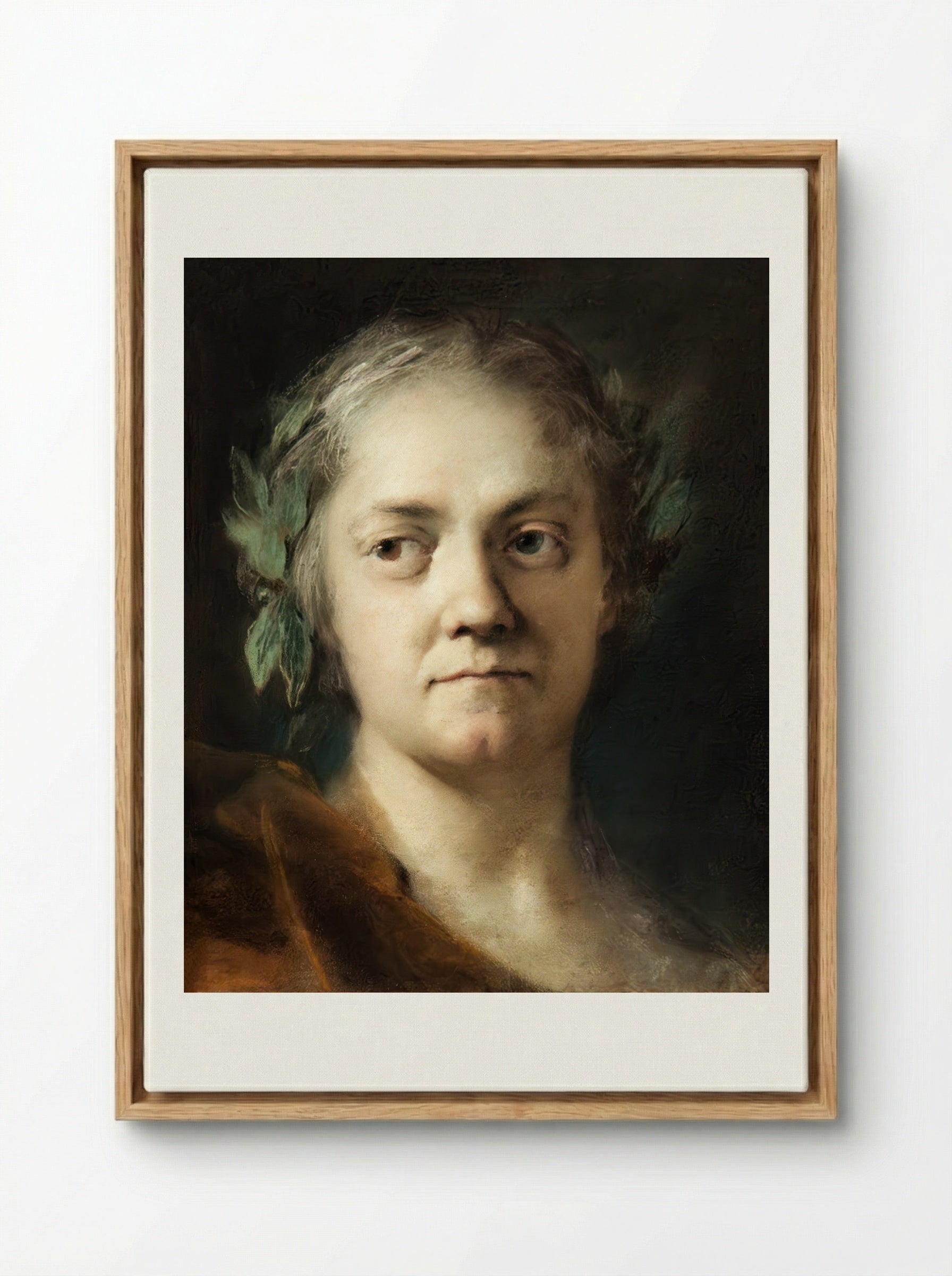 Self-portrait - Rosalba Carriera - Framed Canvas Wood