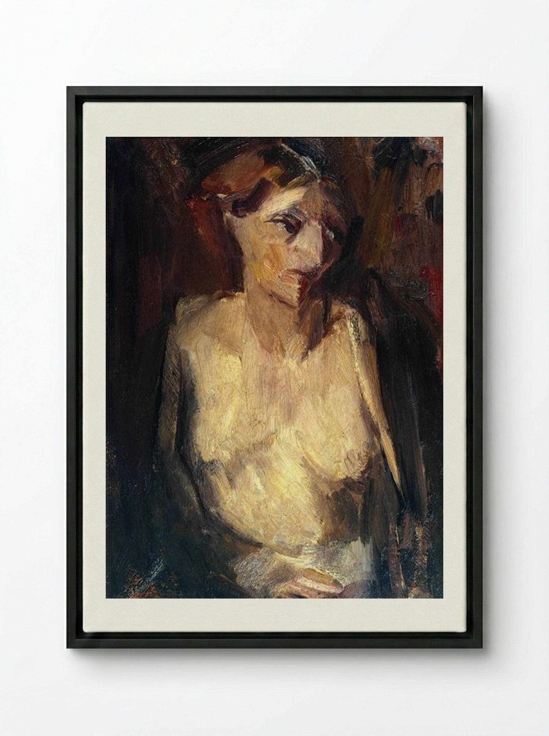 Lilian - David Bomberg - Framed Canvas Black