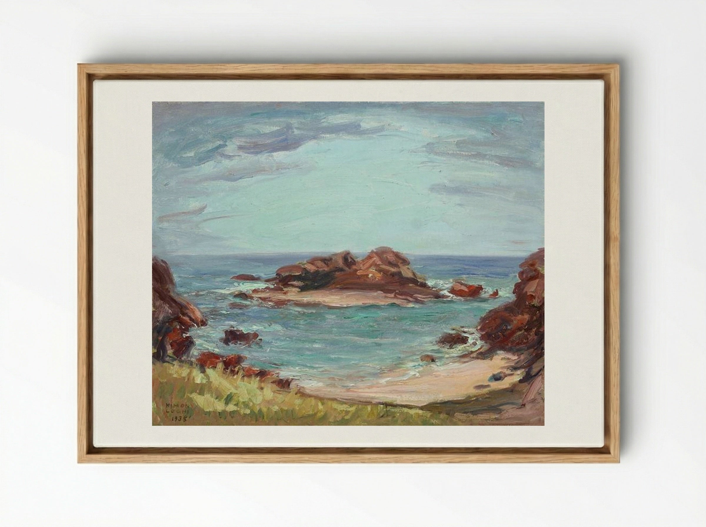 Marina - Kimon Loghi - Framed Canvas Wood