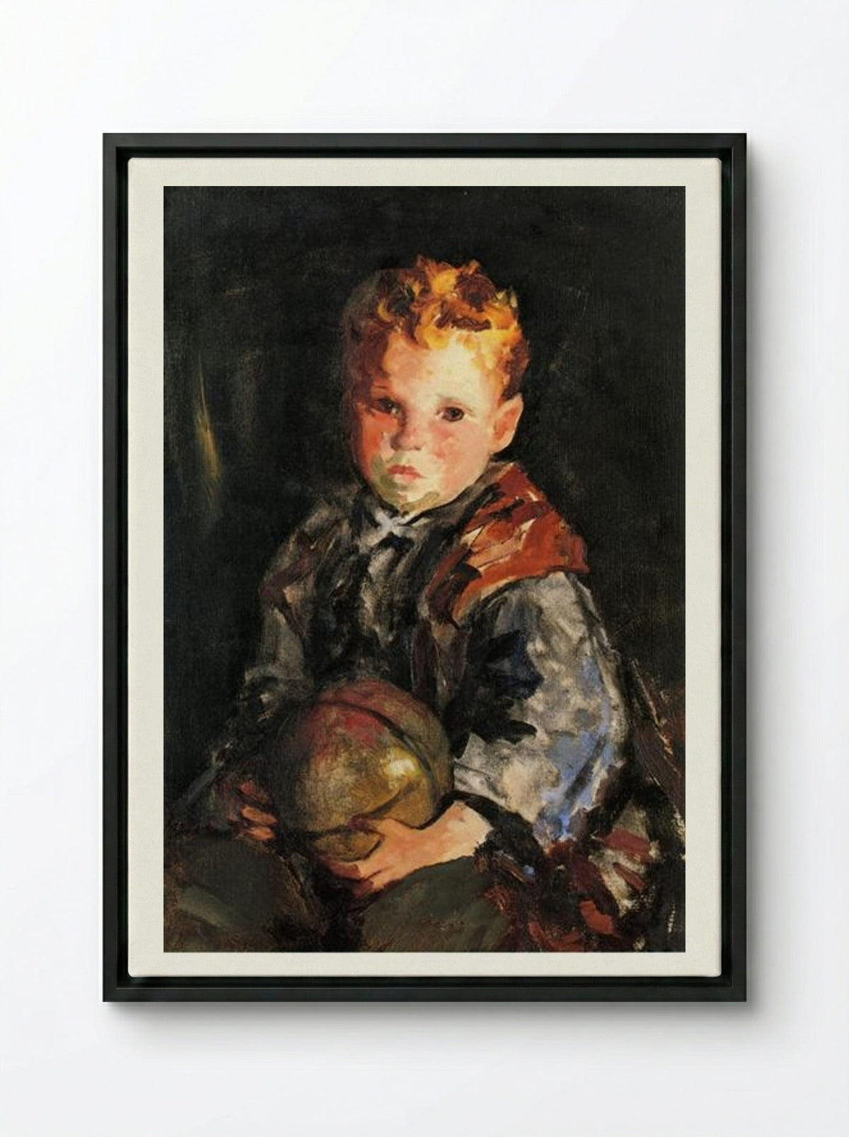 Young Anthony - Robert Henri - Framed Canvas Black