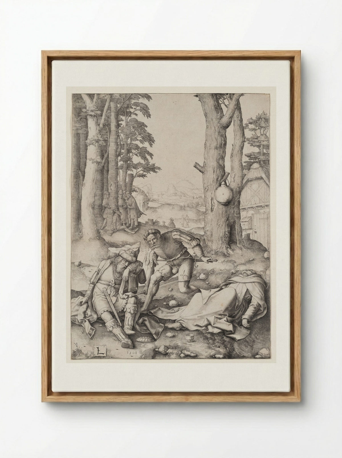 Mahomet and the Monk Sergius - Lucas van Leyden - Framed Canvas Wood