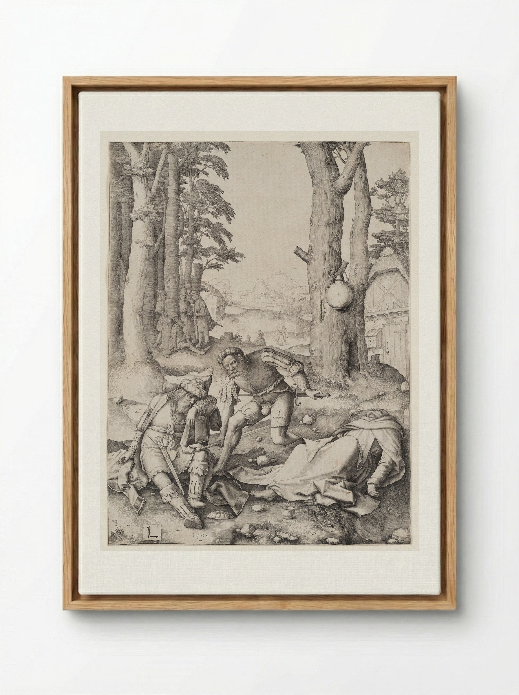 Mahomet and the Monk Sergius - Lucas van Leyden - Framed Canvas Wood